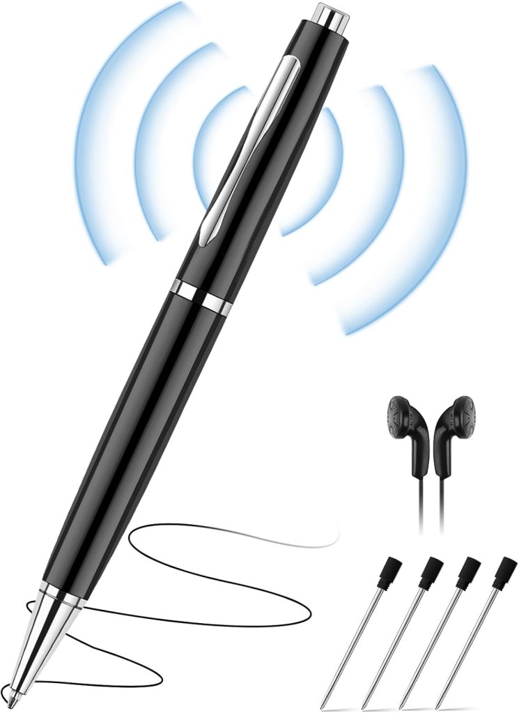 64GB Digital Voice Recorder with Playback: Voice Activated Recorder with AI-Intelligent Noise Reduction, Voice Activated Sound Audio Tap Recorder Device for Lectures Meetings, Work, Interviews