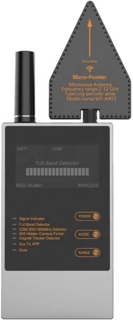 Digi ProScan AI Quantum Privacy Counter Surveillance Bug Sweep Detector - Detects Hidden Cameras, GPS Trackers, Trojan Monitoring Devices, and More - Dual Speakers, High Sensitivity