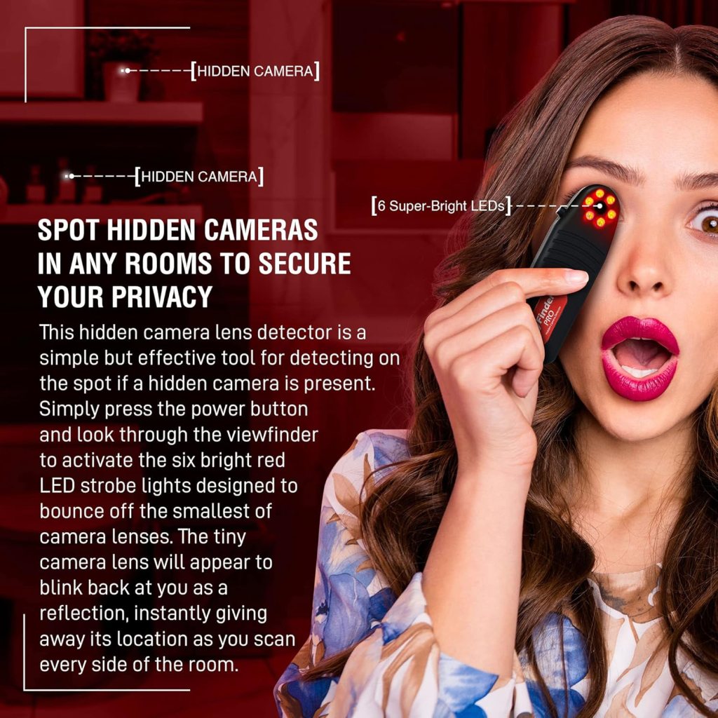PRO Portable Hidden Camera Detector and Anti-Spy Scanner - Detects Covert Video Devices and Tracking Cameras