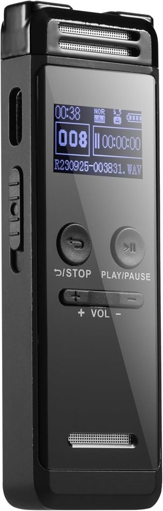 64GB Digital Voice Recorder Mini Voice Recorder Upgraded Small Audio Recorder with MP3USB Password Protection for Lectures, Meetings, Interviews……