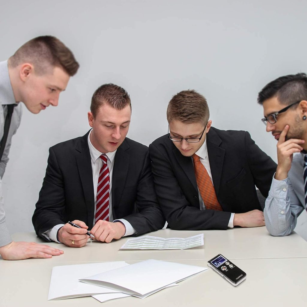 8GB Digital Voice Activated Recorder for Lectures, Meetings, Interviews - HD Sound Mini Portable Audio Recorder with Playback, USB, MP3, A-B Repeat