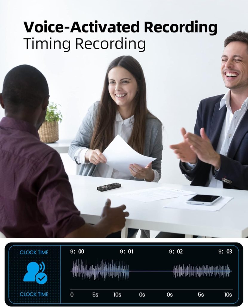 128GB Digital Voice Recorder - Voice Recorder with Playback Dual Microphone 3072 Kbps A-B Repeat Recording Monitoring Noise Reduction Voice Activated Recording 128GB Digital Voice Recorder - Voice Recorder with Playback Dual Microphone 3072 Kbps A-B Repeat Recording Monitoring Noise Reduction Voice Activated Recording