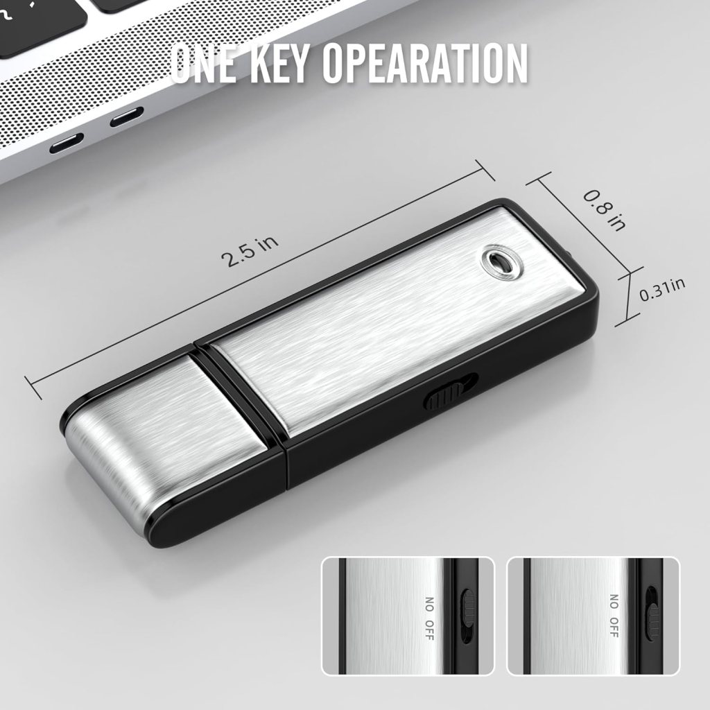 32G Voice Recorder, Digital Audio Recorder with 750 Hours Recording Capacity Noise Reduction USB Recording Device Rechargeable Voice Recorder for Lecture,Interview,Meeting Class