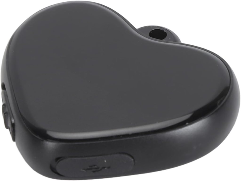 Heart Pendant Digital Voice Recorder, Mini Noise Reduction Voice Activative Recorder with Up to 100h Storage Memory, Pocket Portable Recording Devices for Classroom, Conference Heart Pendant Digital Voice Recorder, Mini Noise Reduction Voice Activative Recorder with Up to 100h Storage Memory, Pocket Portable Recording Devices for Classroom, Conference