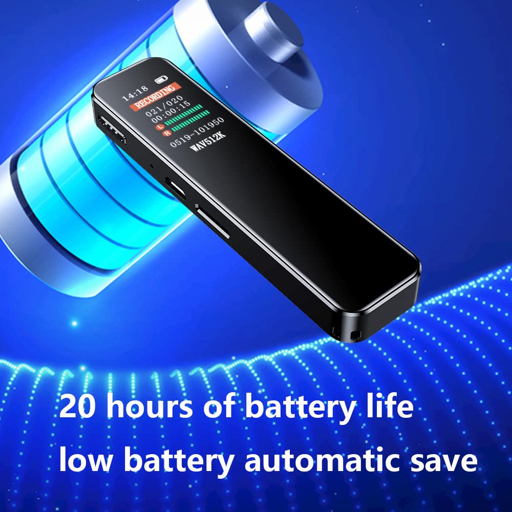 New 64GB Digital Voice Recorder Voice Activated Recorder Mini Voice Recorder Upgraded Small Audio Recorder with MP3USB for Lectures, Meetings, Interviews………