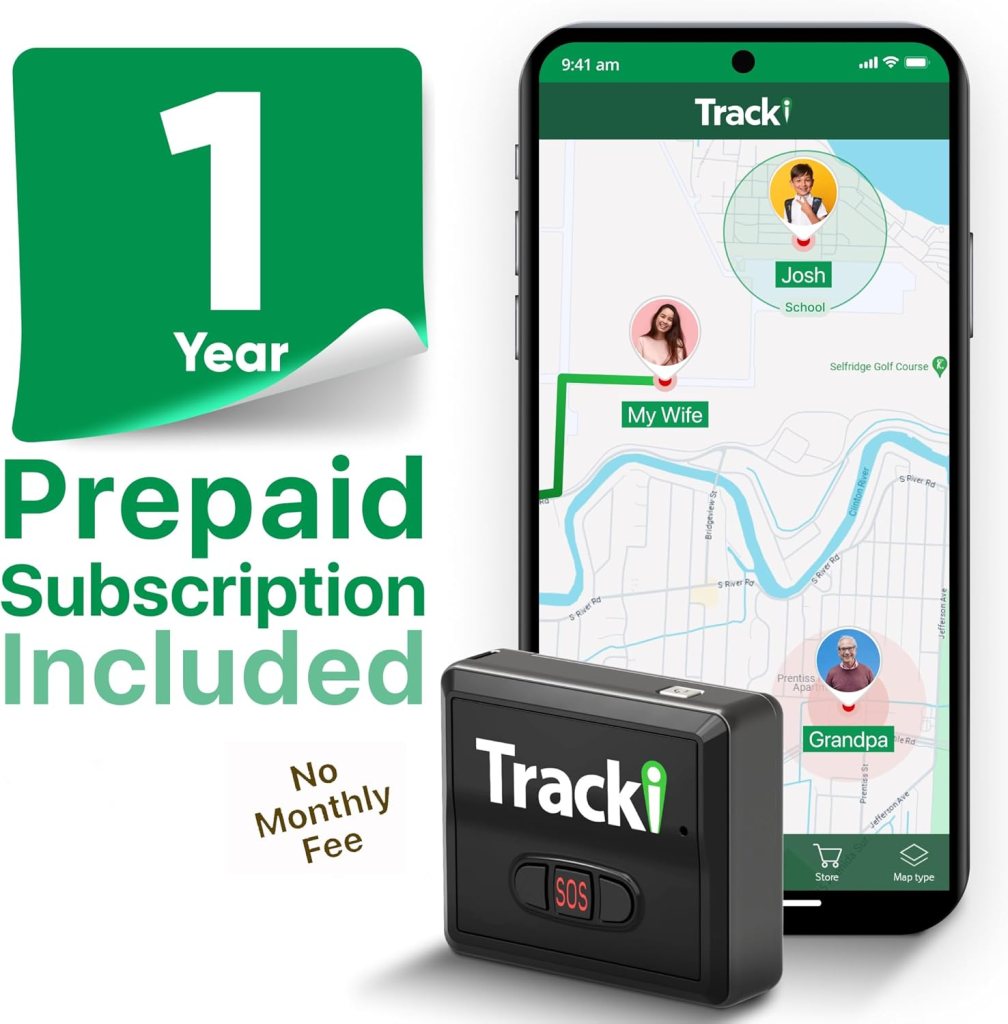 Tracki GPS Tracker for Vehicles No Monthly fee, USA Made Tech. 4G LTE Car GPS Tracking Device. Unlimited Distance, US  Worldwide. Small Portable Real time Mini Magnetic. with 12 Month Subscription
