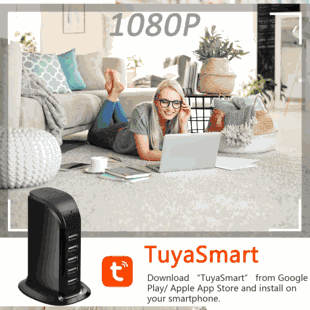 5 Port WiFi Charger Hidden Spy Camera Tuya App Live View  Recording review
