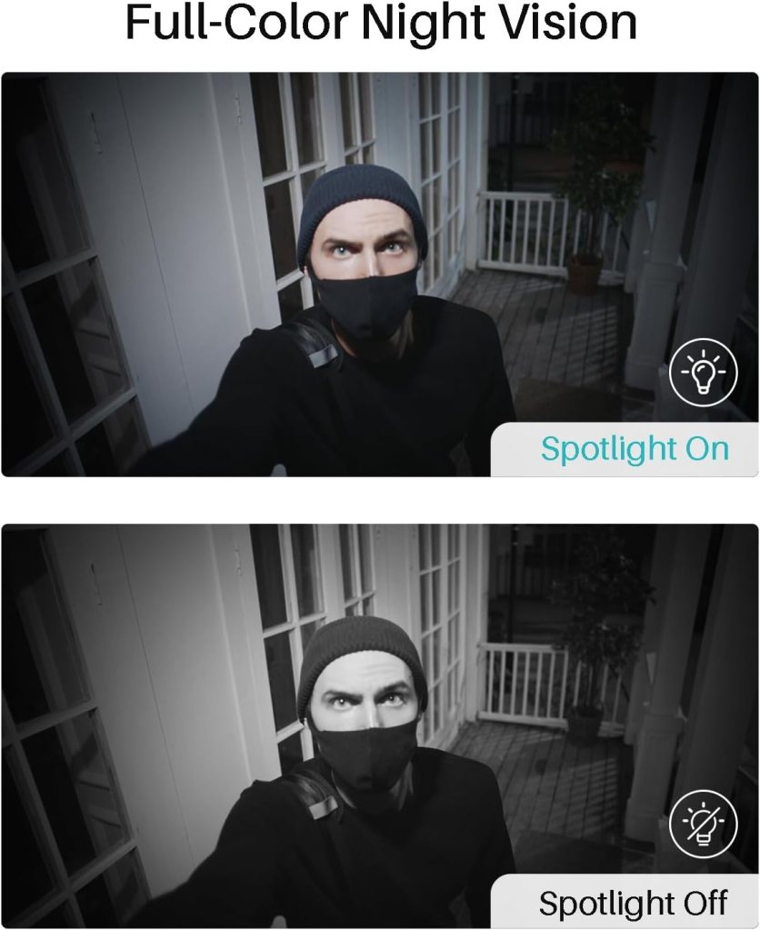 WUUK 2K Solar Security Cameras Wireless Outdoor, 4 Cam-Kit Home Security System, Color Night Vision, Forever Power, No Subscription, 32G Local Storage, Compatible for Alexa, Google Home, 2.4G5G WiFi