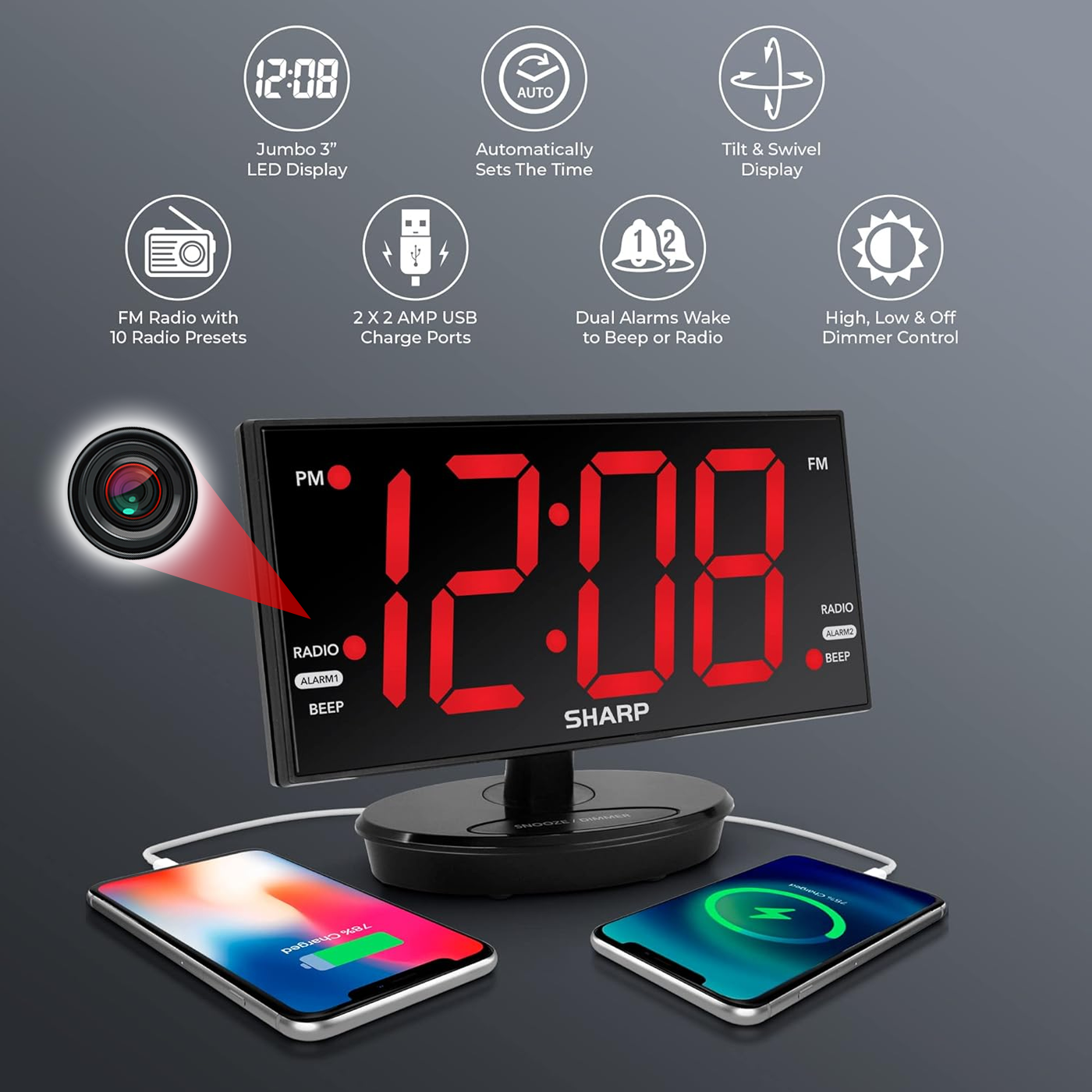 Read more about the article Covert Spy Camera 1080P HD Wi‑Fi Clock Radio review